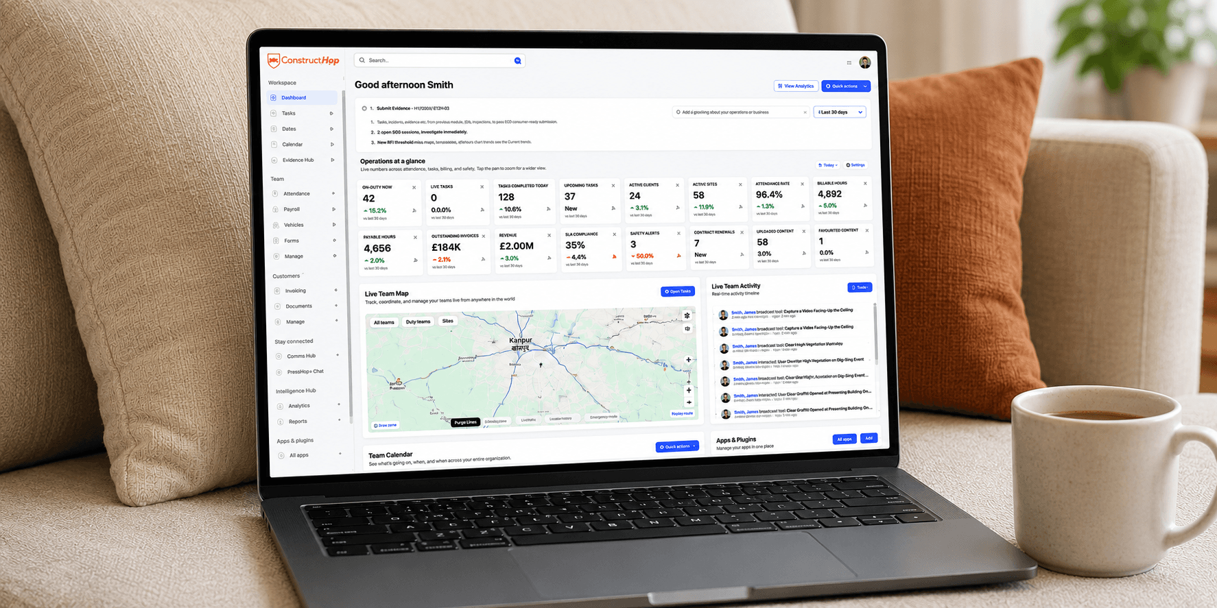 ConstructHop dashboard