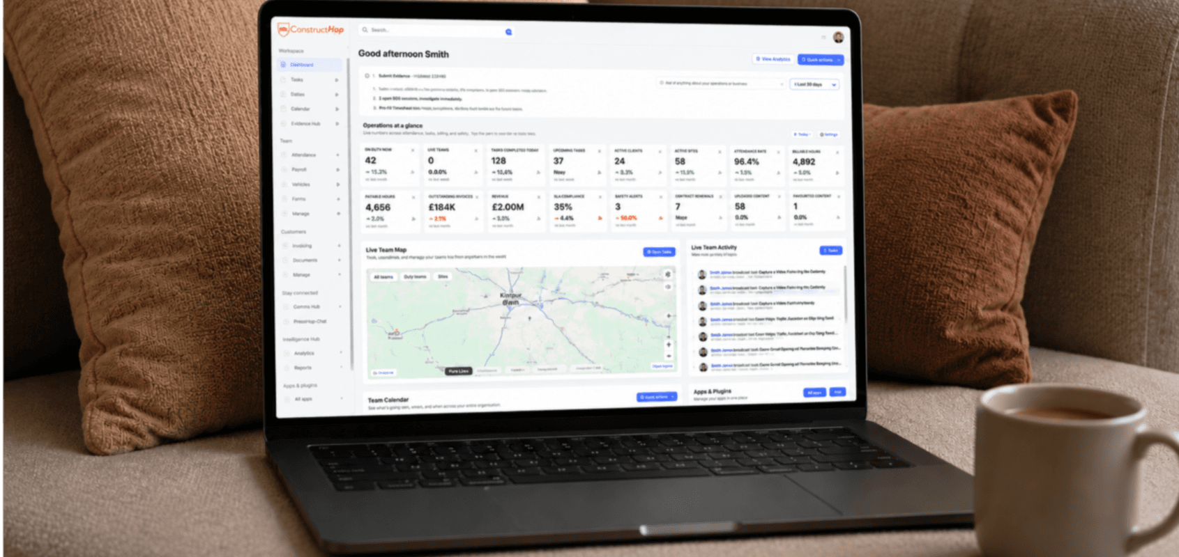 ConstructHop dashboard